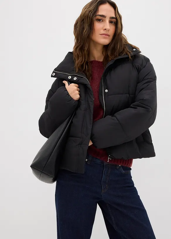 Gewatteerde jas met opstaande kraag, bonprix
