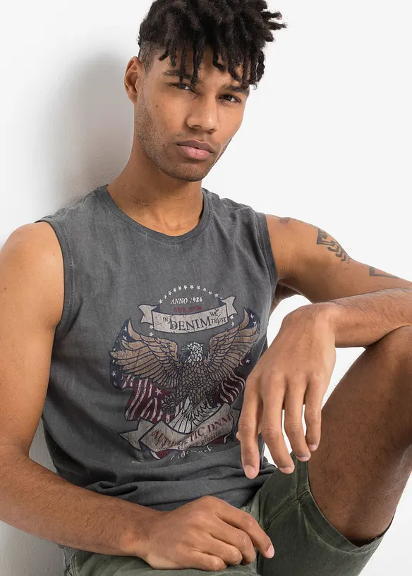 Muscle shirt in washed out look, bonprix