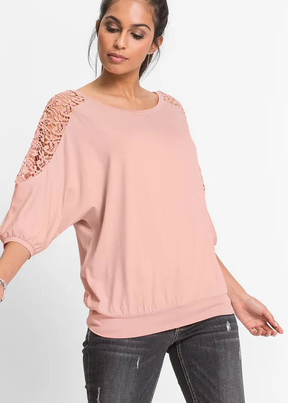 Oversized shirt in een viscosemix, bonprix