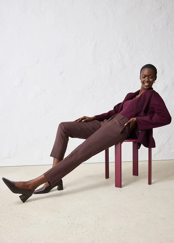 Smalle broek met wol, bonprix
