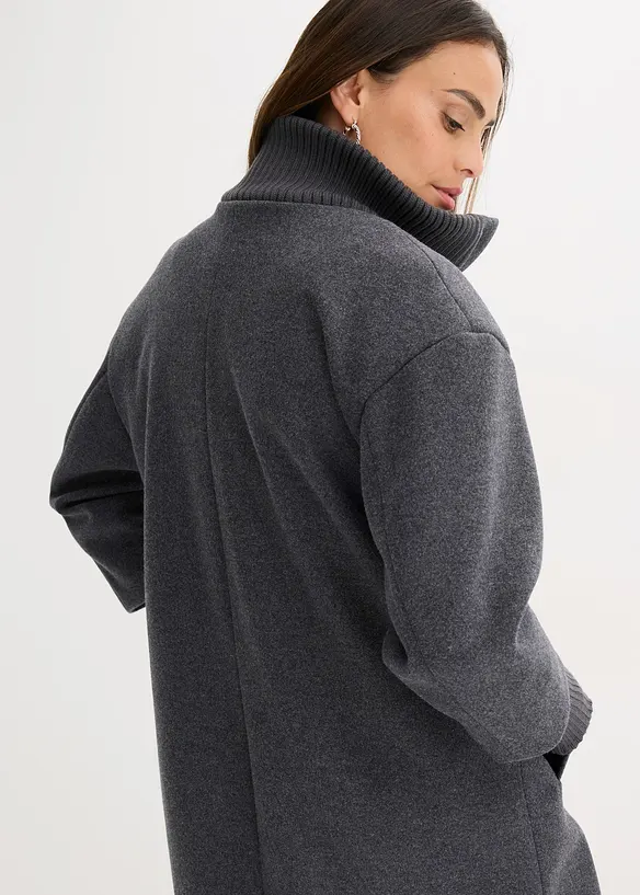 Korte coat in wollen look, bonprix