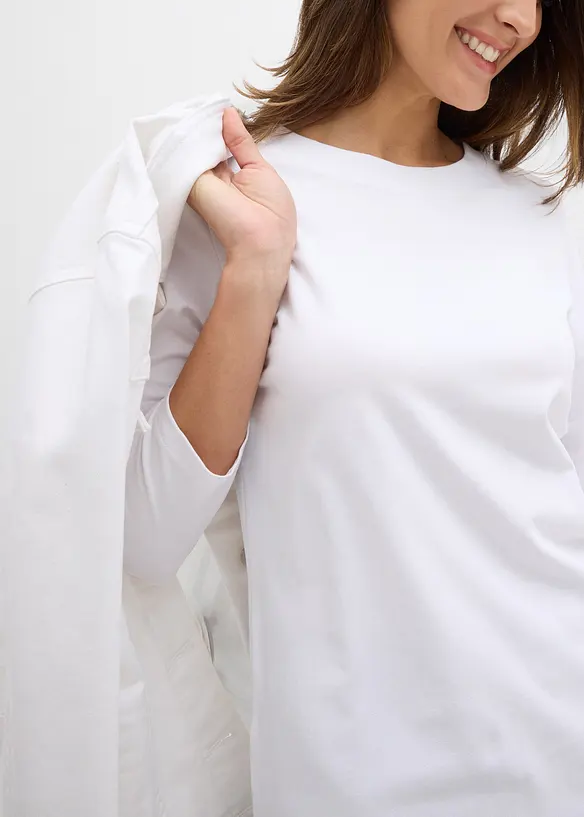 Shirt met 3/4 mouwen van biologisch katoen, bonprix