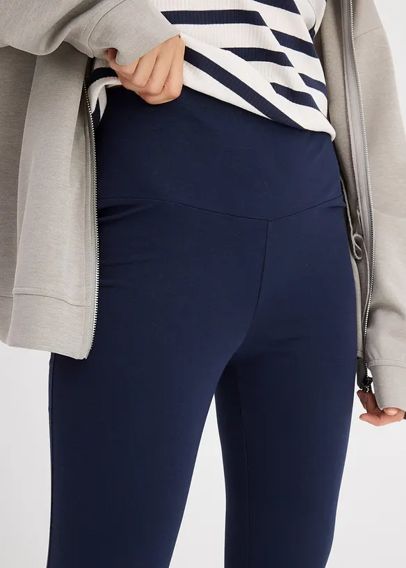 Flared broek van biologisch katoen met stretch, bonprix