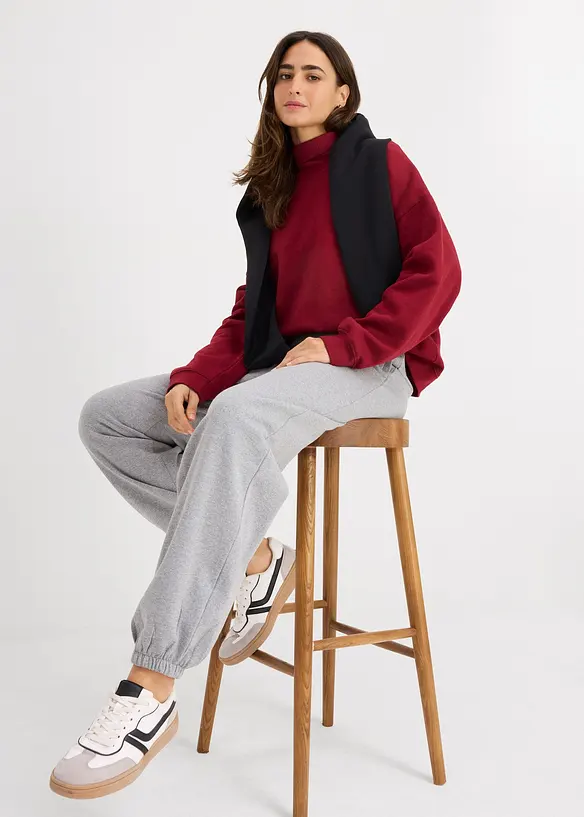Joggingbroek met hoge taille, bonprix