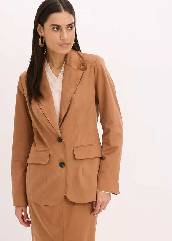 Blazer van imitatiesuède, bonprix