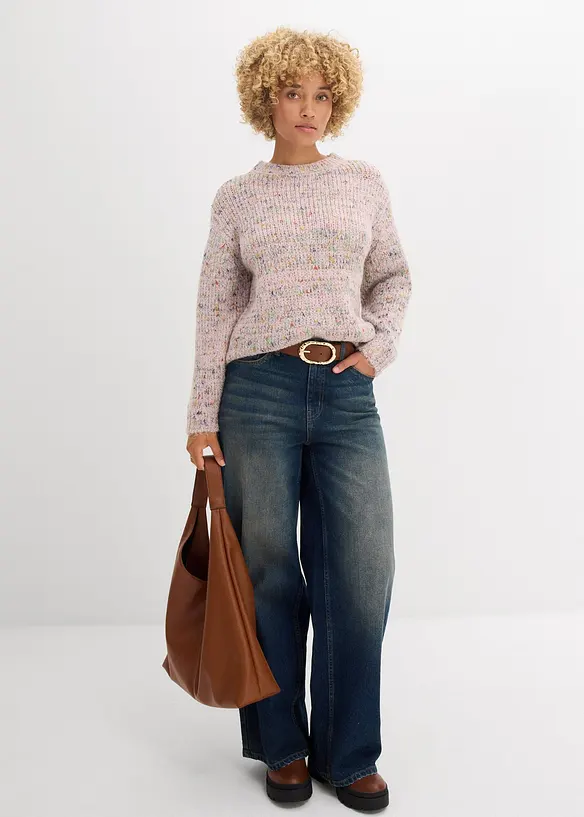 Oversized trui van noppengaren, bonprix