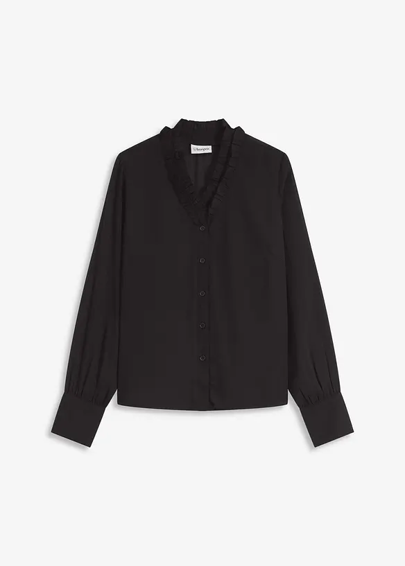 Chiffon blouse met ruches, bonprix
