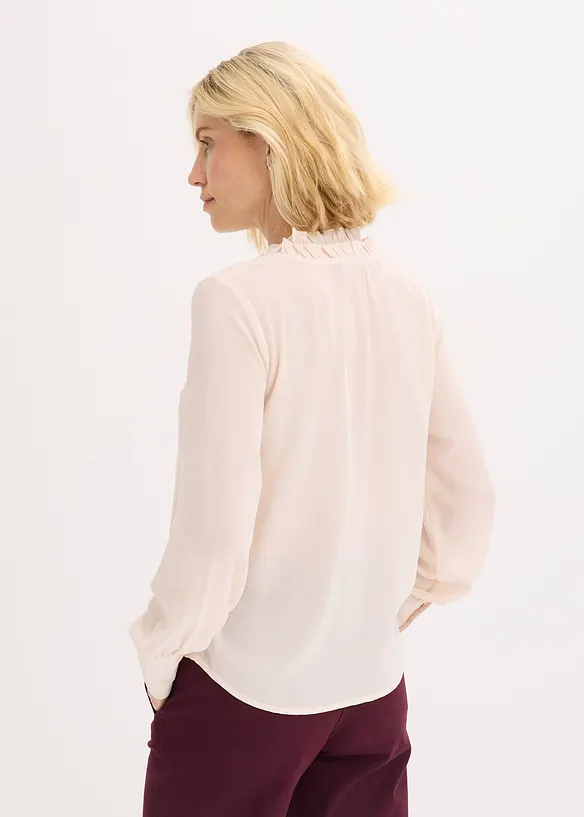 Chiffon blouse met ruches, bonprix