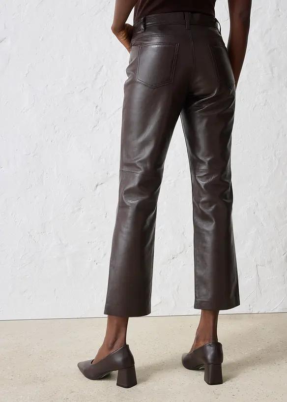 Leren broek van lamsnappa, bonprix