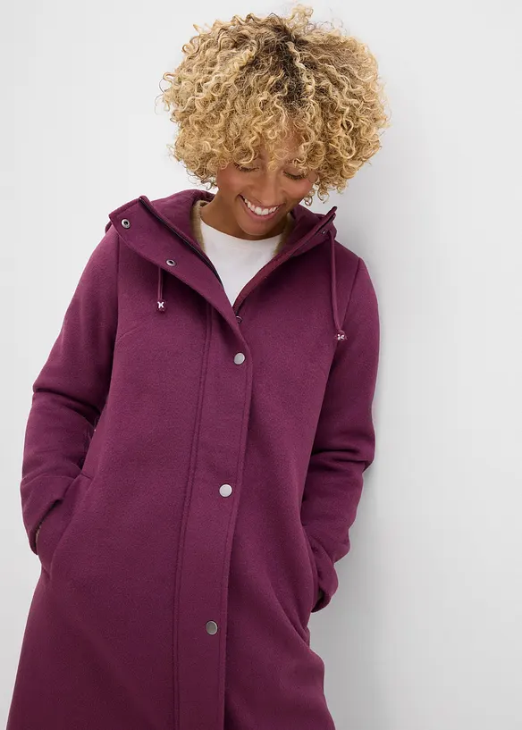 Lange jas in wollen look, maxilengte, bonprix