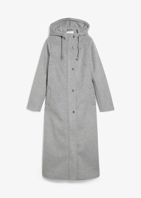 Lange jas in wollen look, maxilengte, bonprix