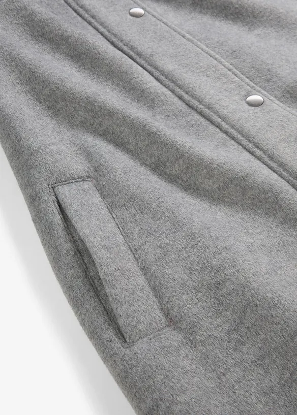 Lange jas in wollen look, maxilengte, bonprix