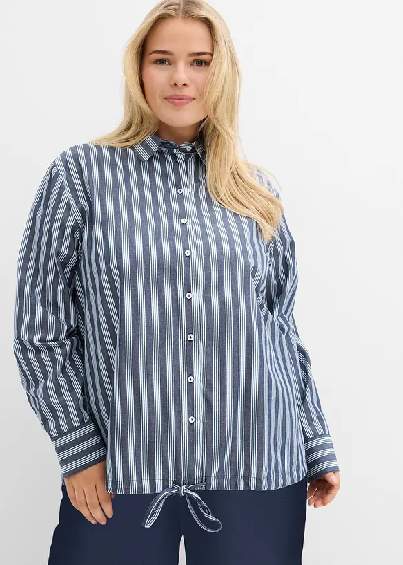 Oversized blouse van katoen, bonprix