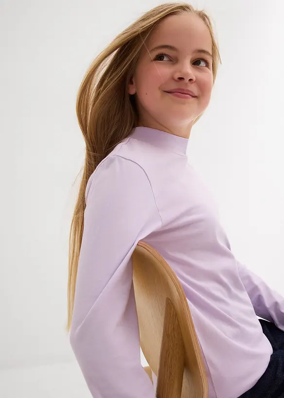 Longshirts met col (set van 2), bonprix