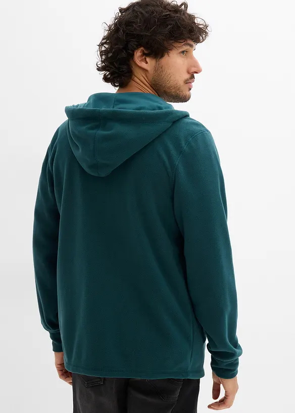 Fleece vest met capuchon, bonprix