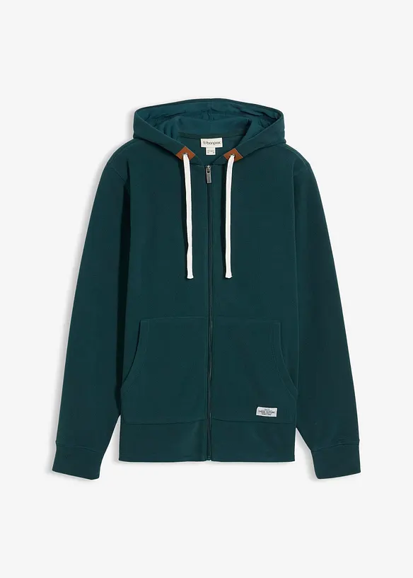 Fleece vest met capuchon, bonprix