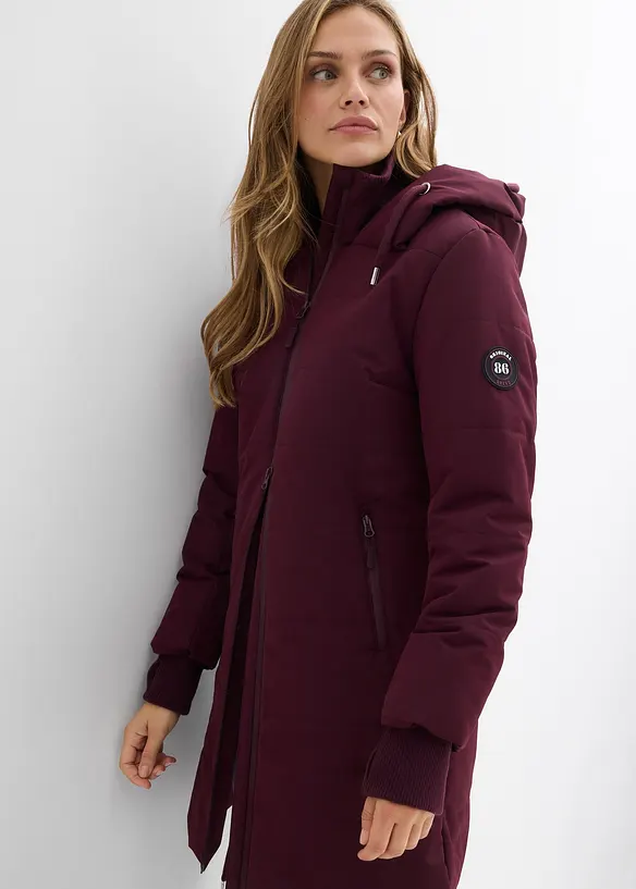 Lange, gewatteerde outdoor jas, waterafstotend, bonprix