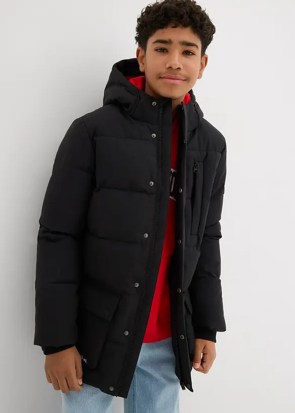 Gewatteerde jas met capuchon, bonprix