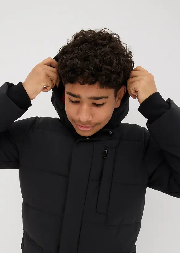 Gewatteerde jas met capuchon, bonprix