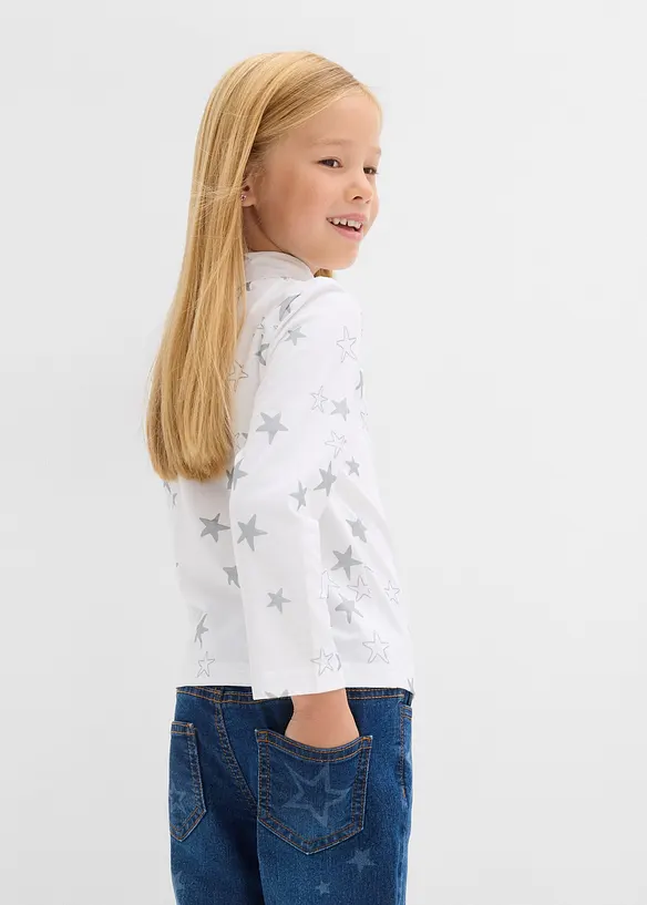 Longsleeve met elastisch biologisch katoen (set van 2), bonprix