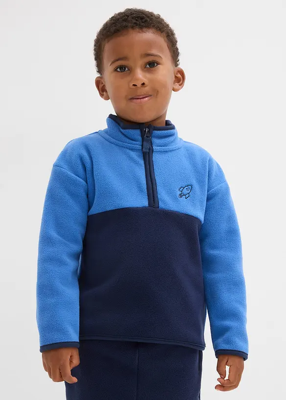 Fleece trui met ritssluiting, bonprix