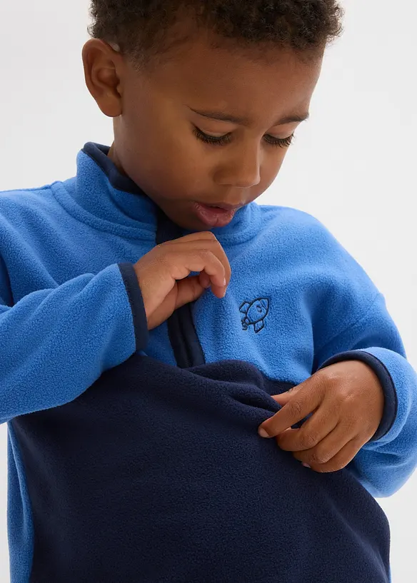 Fleece trui met ritssluiting, bonprix