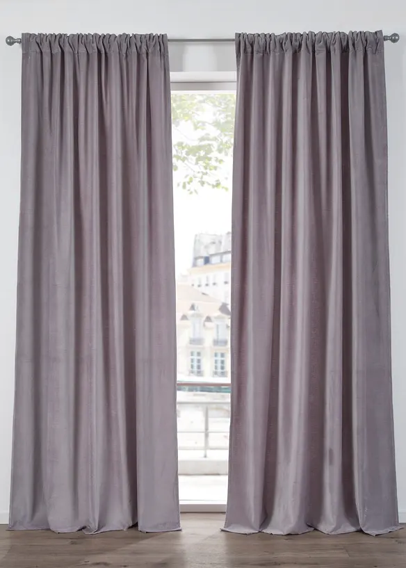 Fluwelen gordijn van biologisch katoen (1 stuk), bonprix