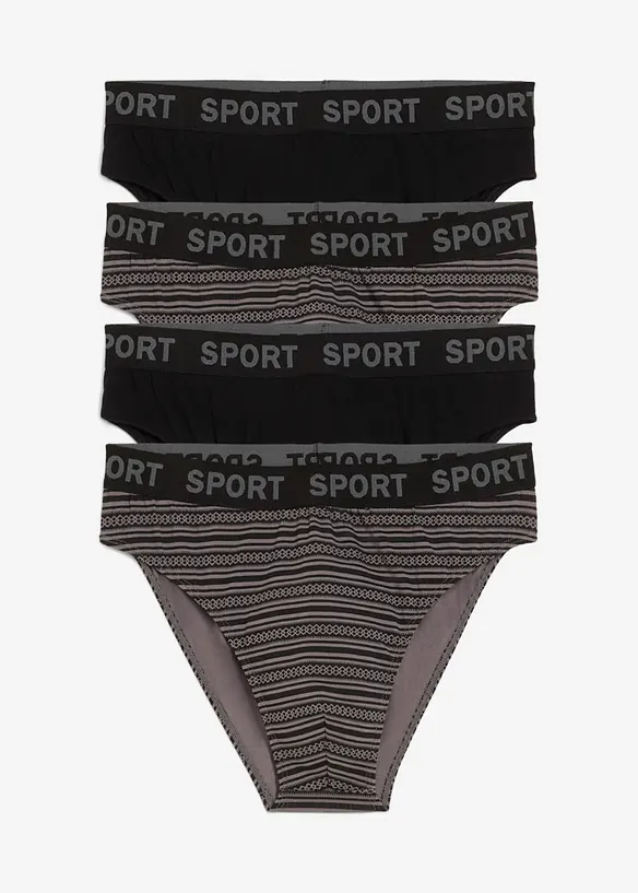 Slip met katoen (set van 4), bonprix