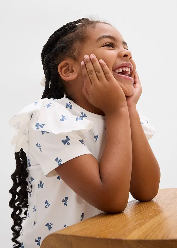 T-shirt van elastische organische katoenmix, bonprix