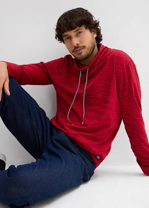 Longsleeve met sjaalkraag, bonprix