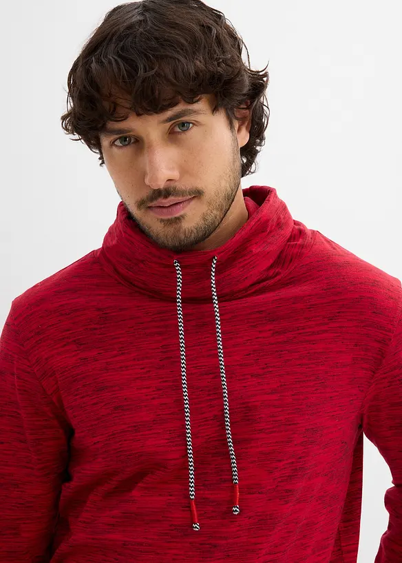 Longsleeve met sjaalkraag, bonprix