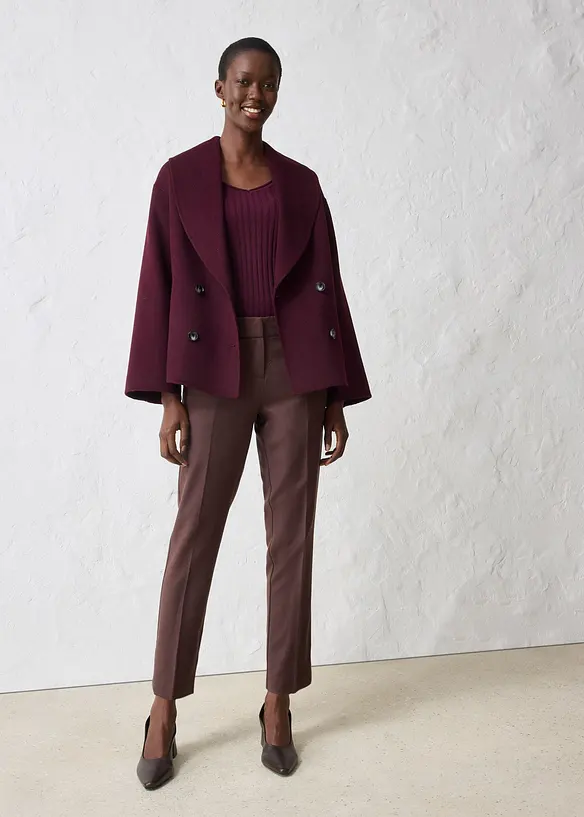 Smalle broek met wol, bonprix