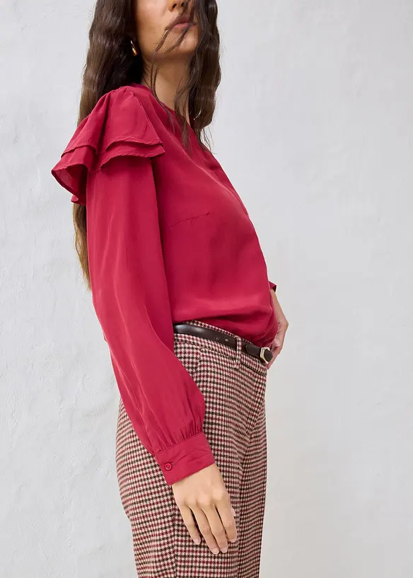 Blouse met zijde, bonprix