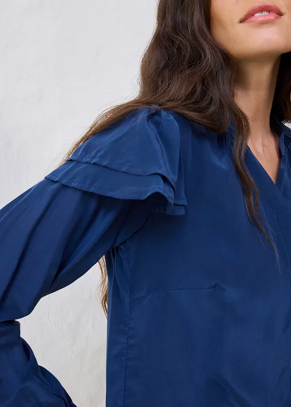 Blouse met zijde, bonprix