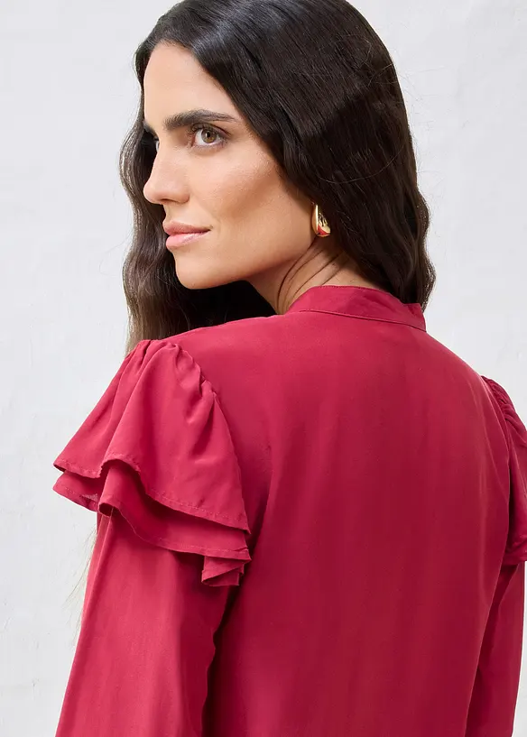 Blouse met zijde, bonprix