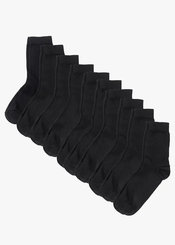 Basic sokken met biologisch katoen (10 paar), bonprix