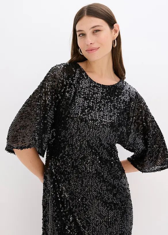 Oversized paillettenjurk, bonprix