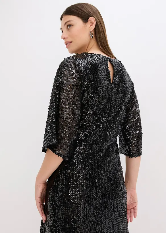 Oversized paillettenjurk, bonprix