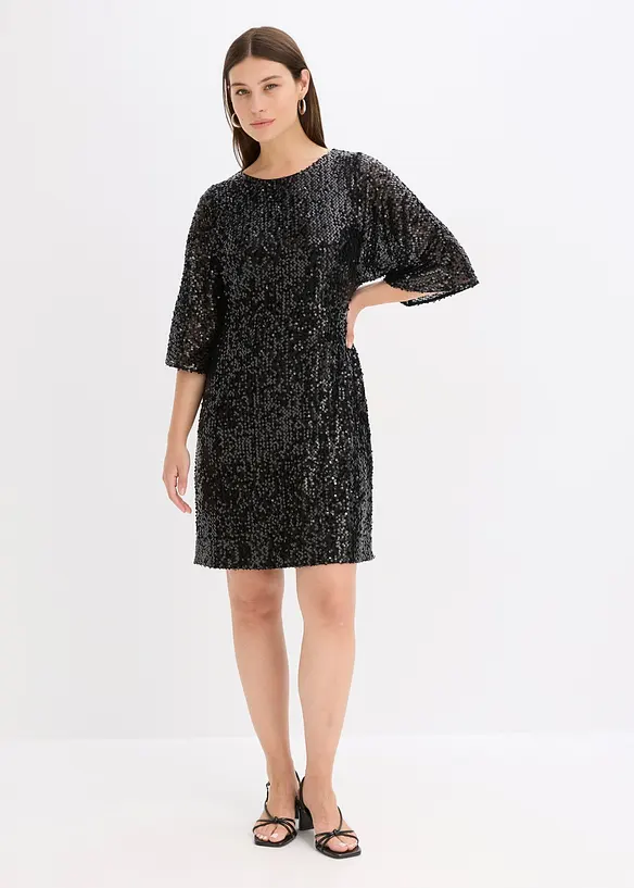 Oversized paillettenjurk, bonprix