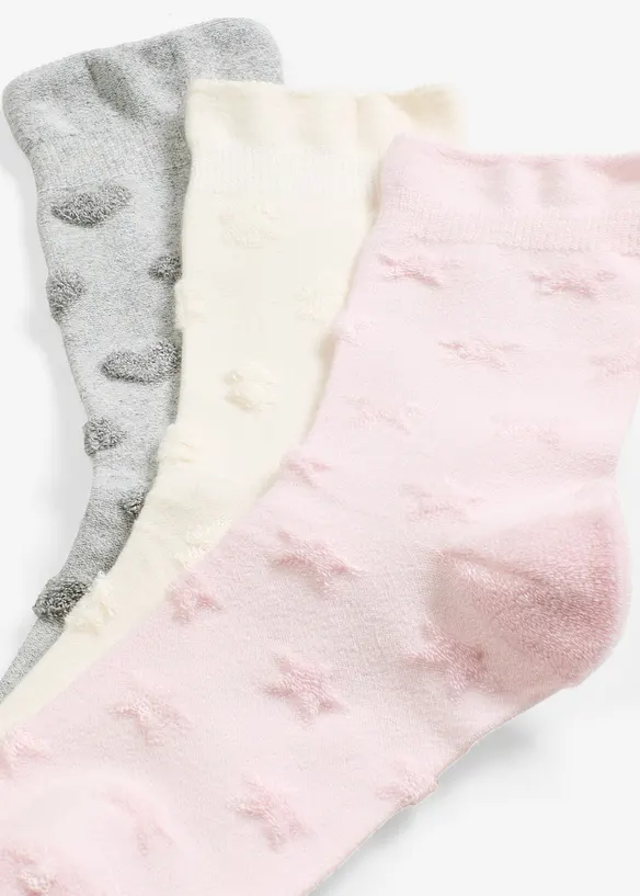 Huissokken met drukvrije boordjes, soft touch (set van 3), bonprix