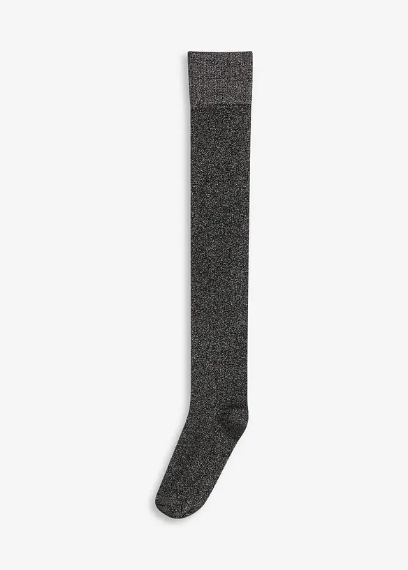 Overknee kousen met lurex en biologisch katoen, bonprix