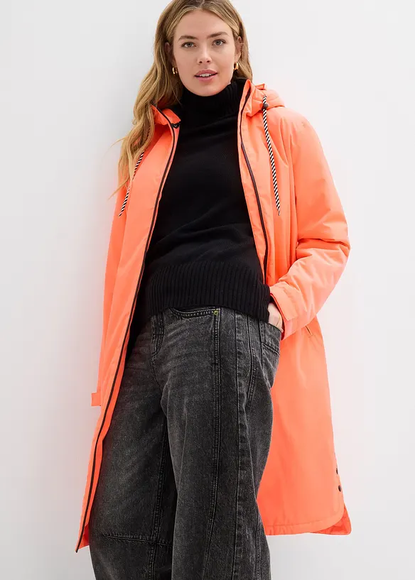 Waterdichte, lange regenjas in midilengte, bonprix