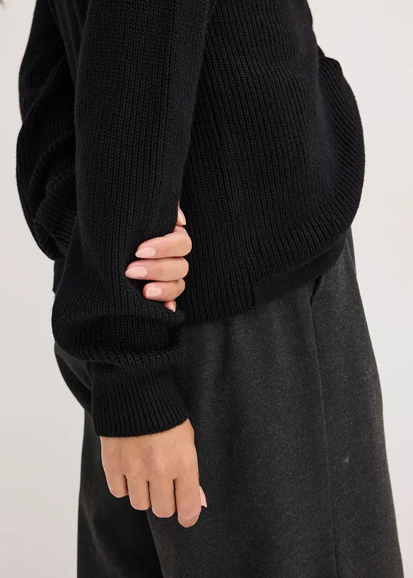 Geribde trui in een soepele viscosemix, bonprix