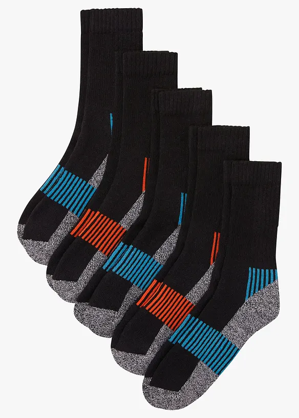 Thermo tennissokken (5 paar) met frotté binnenin, bonprix