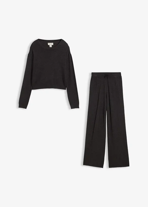 Shirt en broek in een zachte viscosemix (2-dlg. set), bonprix
