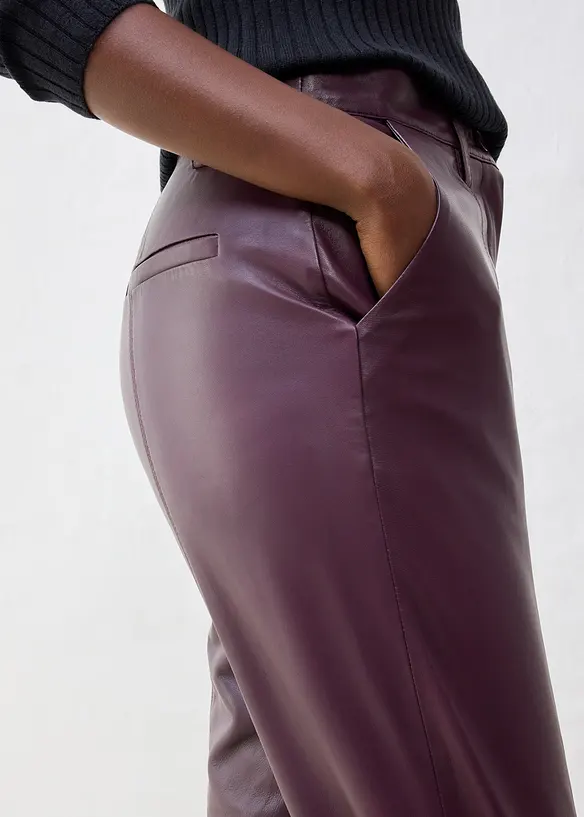 Leren broek van lamsnappa, bonprix