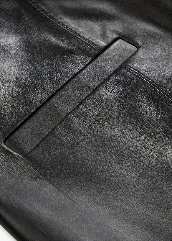 Leren broek van lamsnappa, bonprix