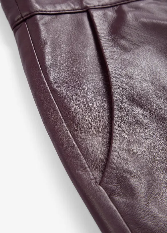 Leren broek van lamsnappa, bonprix