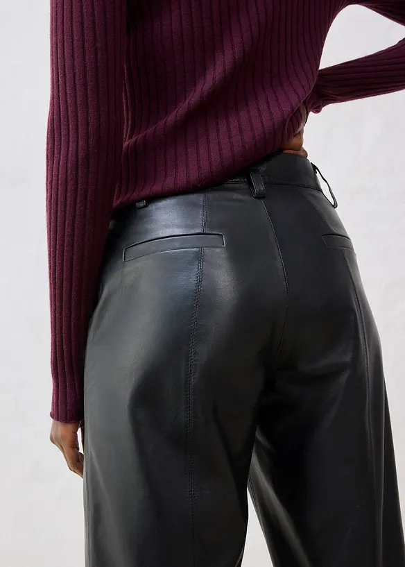 Leren broek van lamsnappa, bonprix