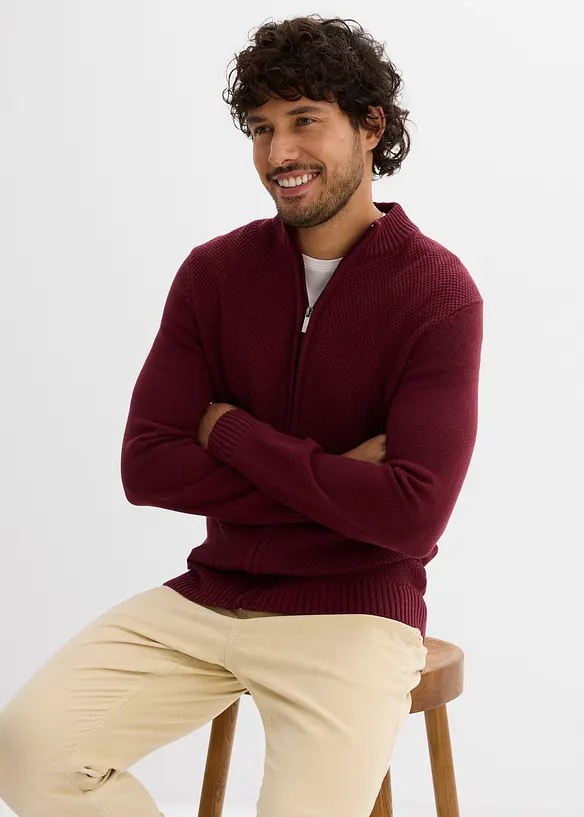 Fijn gebreid vest van puur katoen, bonprix